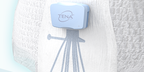 Nærbilde av et par TENA Identifi-bleier